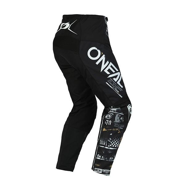 ELEMENT ATTACK PANT NEGRO/BLANCO - Imagen 2